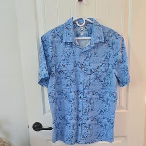 Stylish Blue Printed Men's Shirt